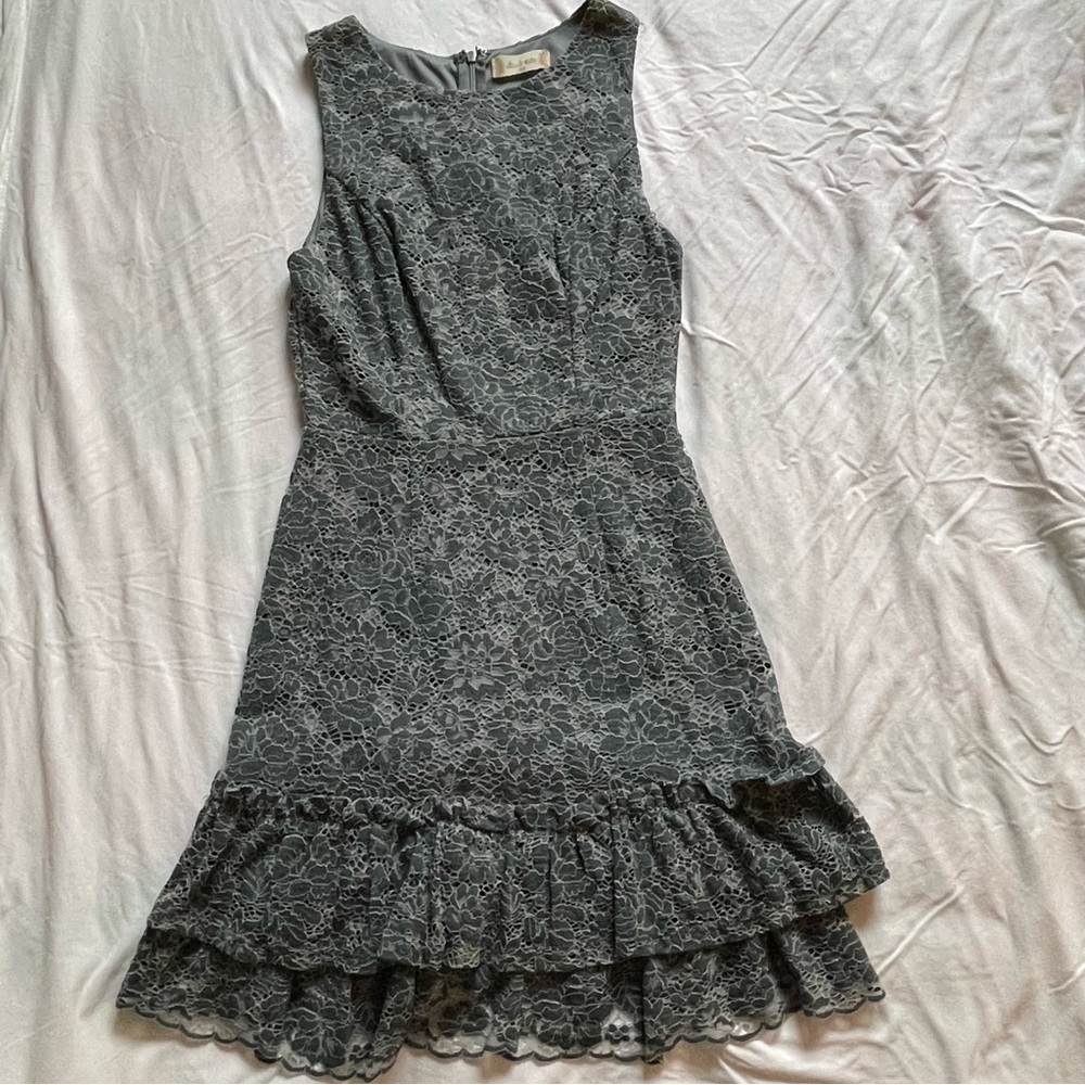 Altar’d State Floral Lace Ruffle Hem Dress